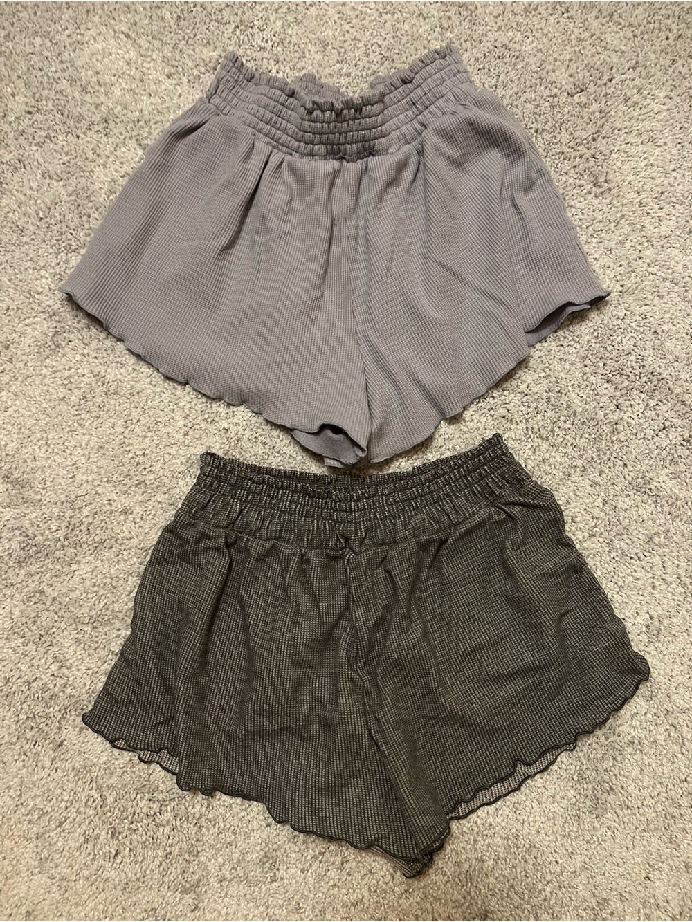 Aeropostale bundle Light Gray and blue Ribbed Elastic-Waist shorts